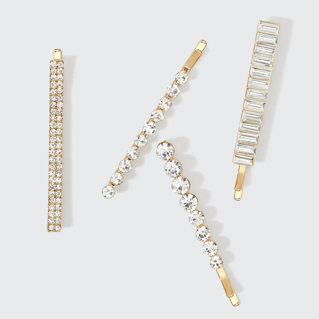 Metal Rhinestone Assorted Bobby Pins