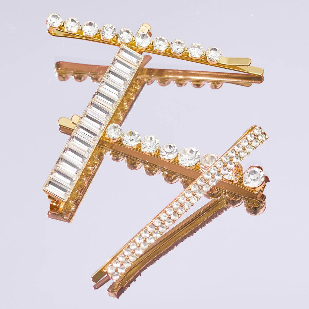 Metal Rhinestone Assorted Bobby Pins