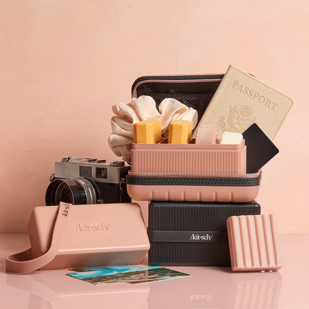 KITSCH - 4-Compartment Travel Case - Terracotta