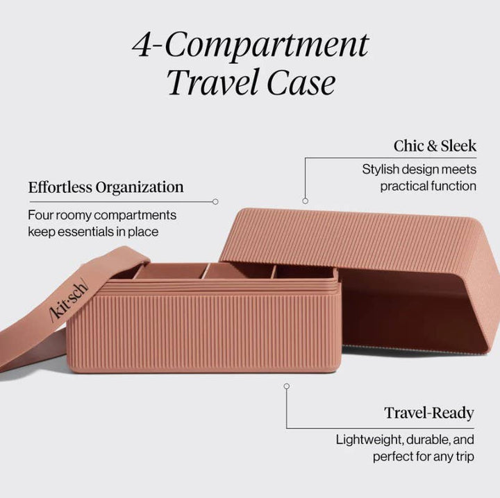 KITSCH - 4-Compartment Travel Case - Terracotta