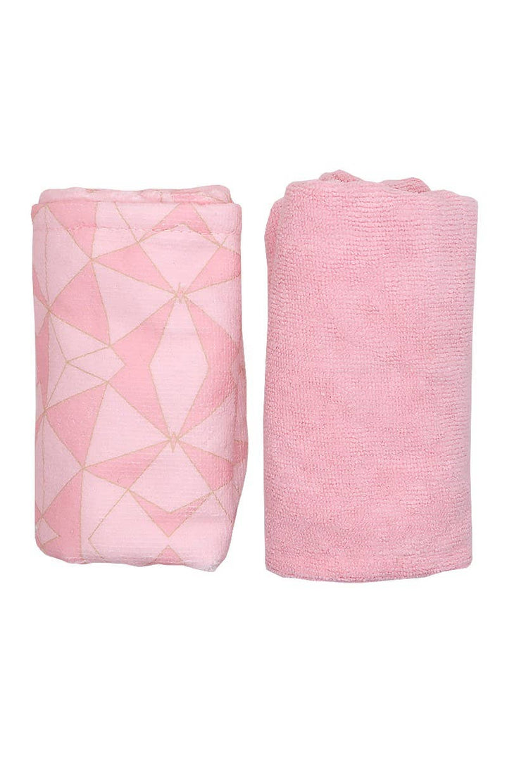 Shower Hair Turban Set - pink