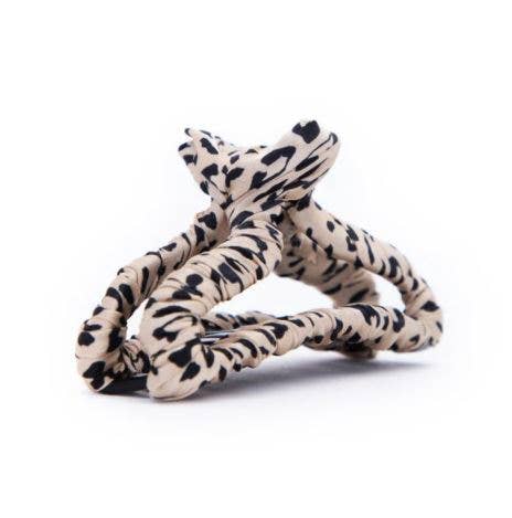 Satin Wrapped Claw Clip - Leopard