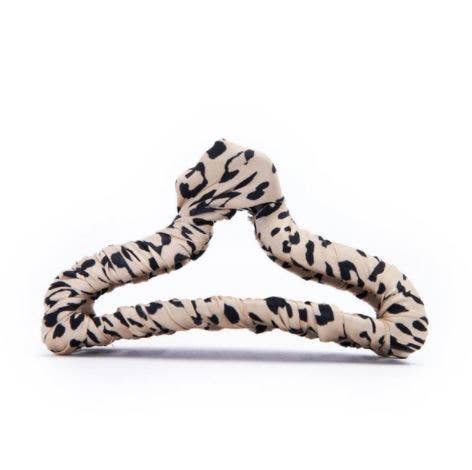 Satin Wrapped Claw Clip - Leopard